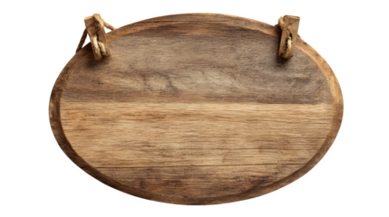 Round wooden sign or board isolated on white