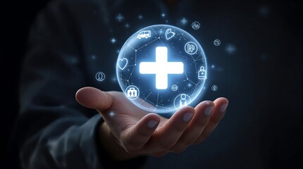 Healthcare technology innovation concept digital health solutions and medical network