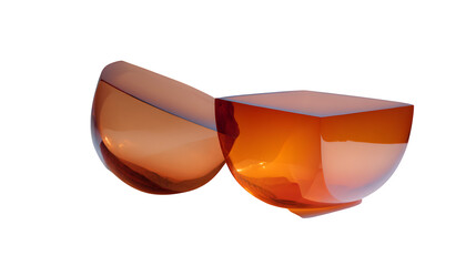 Bold angled shape paired with softer opposite form