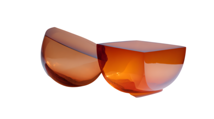 Bold angled shape paired with softer opposite form