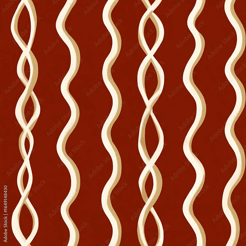 Aufkleber abstract wavy lines pattern on brown background for modern design