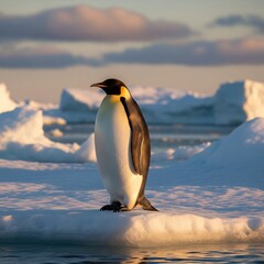 Fototapeta premium penguin on the rocks