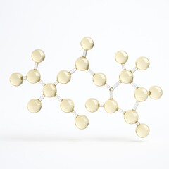 A detailed illustration of a squalane molecule, showcasing its scientifically accurate branched hydrocarbon structure for educational and informational use.