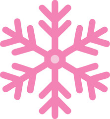 Pink Snowflake Vector Icon