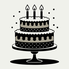 birthday cake with candles