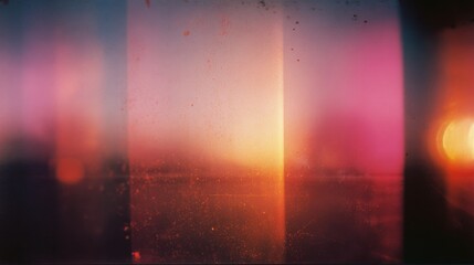 Soft Background of light leaks lens flare retro film overly, image with scratch, dust. Holographic effect background