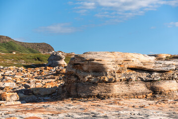 rocky shore of the Arctic Ocean without people