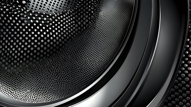 A close up of a speaker with a lot of dots on it