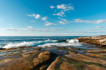 rocky shore of the Arctic Ocean without people