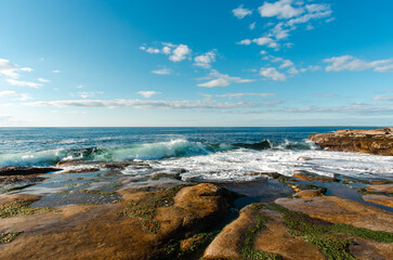 rocky shore of the Arctic Ocean without people