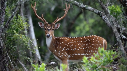 Majestic Wild Deer in Pristine Natural Habitat A Stunning Photo Capture of Untamed Beauty