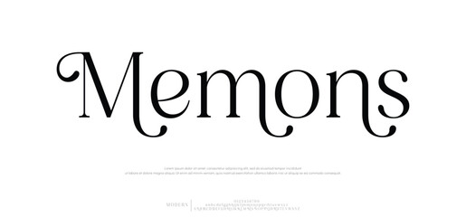 Memons creative modern stylish calligraphy letter logo design