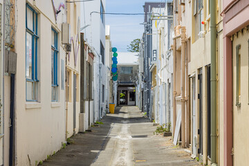 Obraz premium ニュージーランド ホークスベイ地方のネイピアのアール・デコの街並み