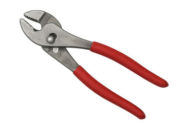Obraz premium Slip joint pliers with red handles isolated on a transparent background, ready for your design projects