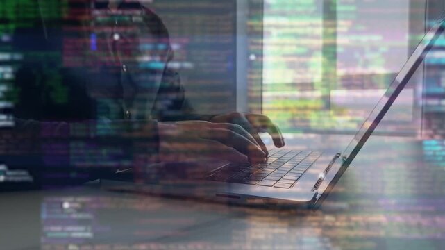 System engineer and programming digital development. IT operations concept.Software development updating.Agile programming and DevOps technology. Programmer working with computer code.