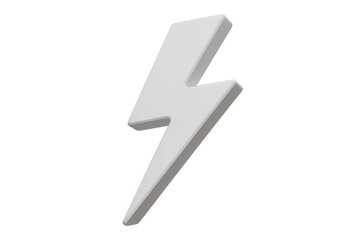 Lightning bolt silhouette glowing against transparent backdrop, symbolizing electric energy and dynamic power