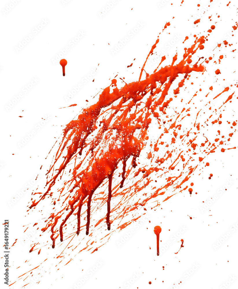 Poster abstract vibrant orange and red paint splashes and droplets in motion creating an energetic explosio