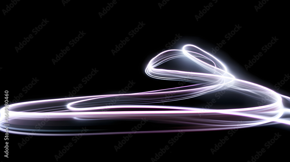 Poster abstract light trail: a mesmerizing display of light trails, with flowing lines and curves, dance ag