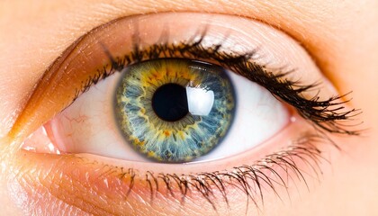 A Close up of vibrant multicolored iris eye showcasing surreal beauty and intricate visual detail