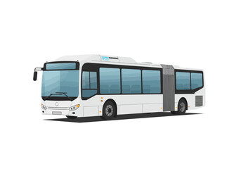 Articulated City Bus: Modern Public Transportation Vehicle.
