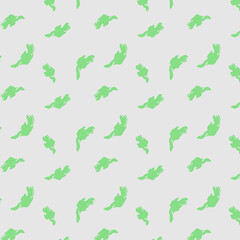 Seamless abstract pattern featuring scattered green brush strokes on a white background. Minimalist and modern design perfect for textiles, wallpapers, packaging, and digital backgrounds.