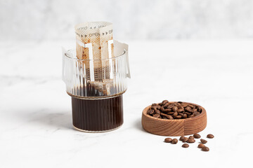 drip bags for coffee, brewing coffee