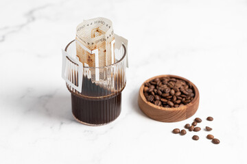 drip bags for coffee, brewing coffee