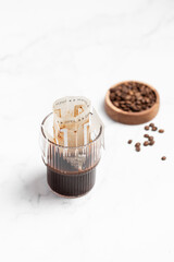 drip bags for coffee, brewing coffee