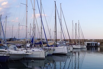 boats in the harbor