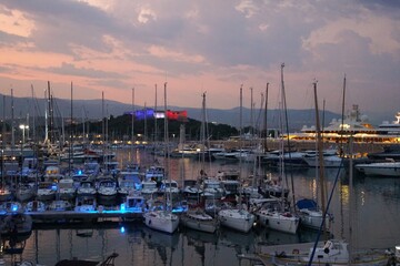 boats in the harbor