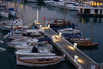 boats in the harbor
