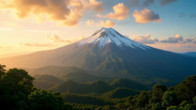 mount fuji in autumn