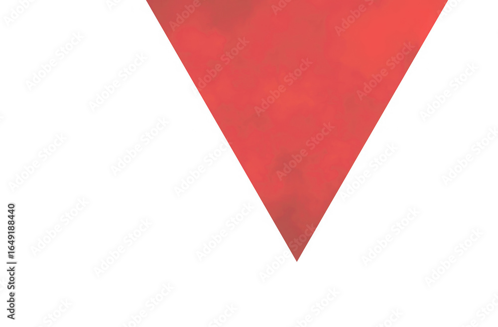 Fototapete a vibrant red triangle shape with a gradient effect isolated on a transparent background for graphic