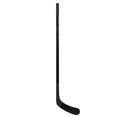 A professional black ice hockey stick, essential equipment for sports blogs, team websites, and game promotions. Transparent Background, Cutout