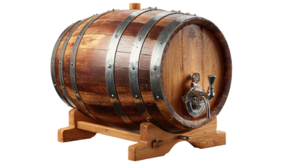 Classic Oak Barrel with Spigot Aging Spirits for Your Brand
