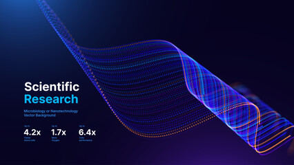 Digital Big Data Flow Vector Background. Big Data Technology Lines. Abstract Science Technology Illustration. Big Data Neural Network Background Concept. AI Visualization Concept. Vector.