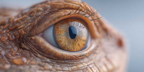 Newt Bright Orange Iris Macro Reflection