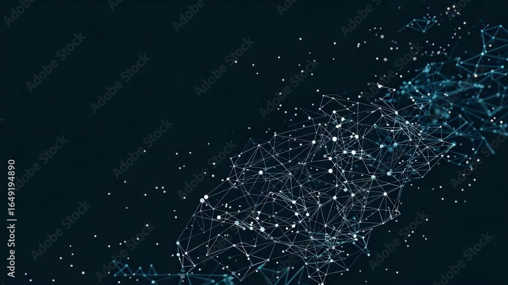 Poster immerse in an intricate display of digital connections and glowing nodes creating a mesmerizing visu