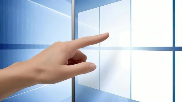 User engages with an advanced touchscreen interface, showcasing capabilities in a multitasking environment for enhanced productivity