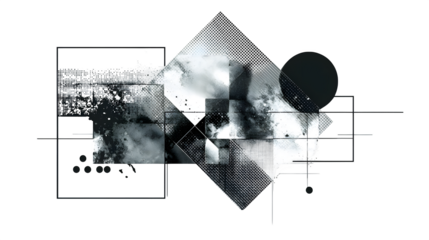 Experimental layout with heavy shape on one side