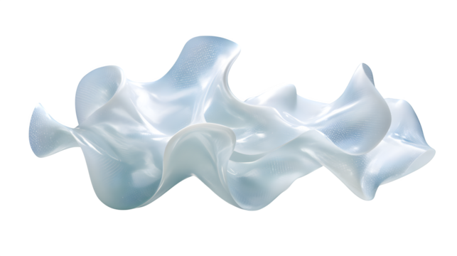 Free-form sculpture with left-weighted presence