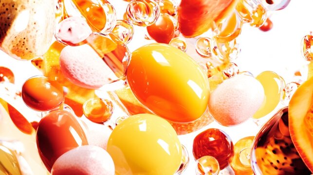 Vibrant vitamin capsules floating in water splash for health supplement concept pharmaceutical product branding wellness photography visual