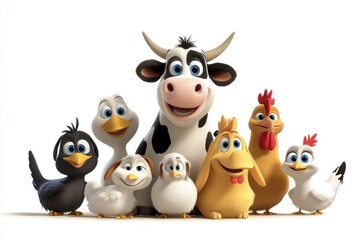 Obraz premium Cartoon farm animals (1)