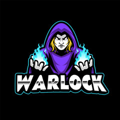 Warlock Mascot Logo for Gaming and Sports