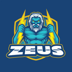 Zeus Mascot Logo for Gaming and Sports