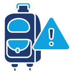 Travel Advisories Flat Blue Icon