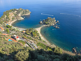 Isola Bella Coastal Landscape, Taormina, Italy.