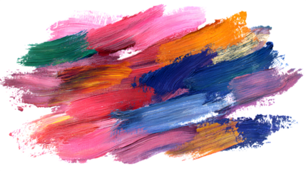 Freeform brush strokes with visual imbalance
