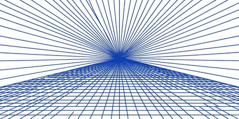 Perspective grid design with radiating lines