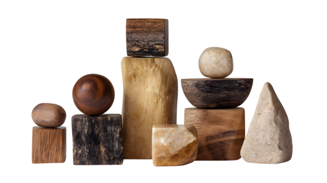 Uneven object arrangement showing intentional contrast